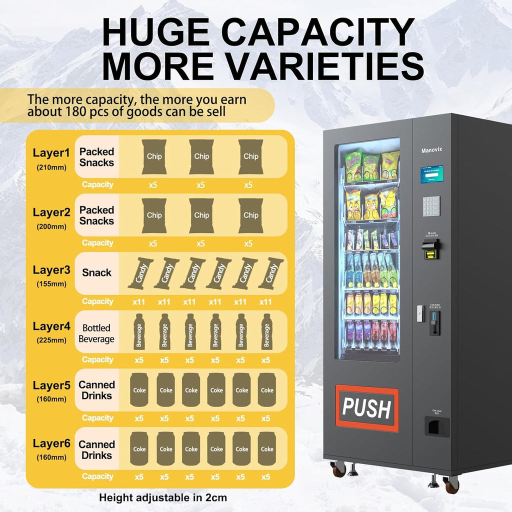 Commercial Refrigerated Snack & Drink Vending Machine
