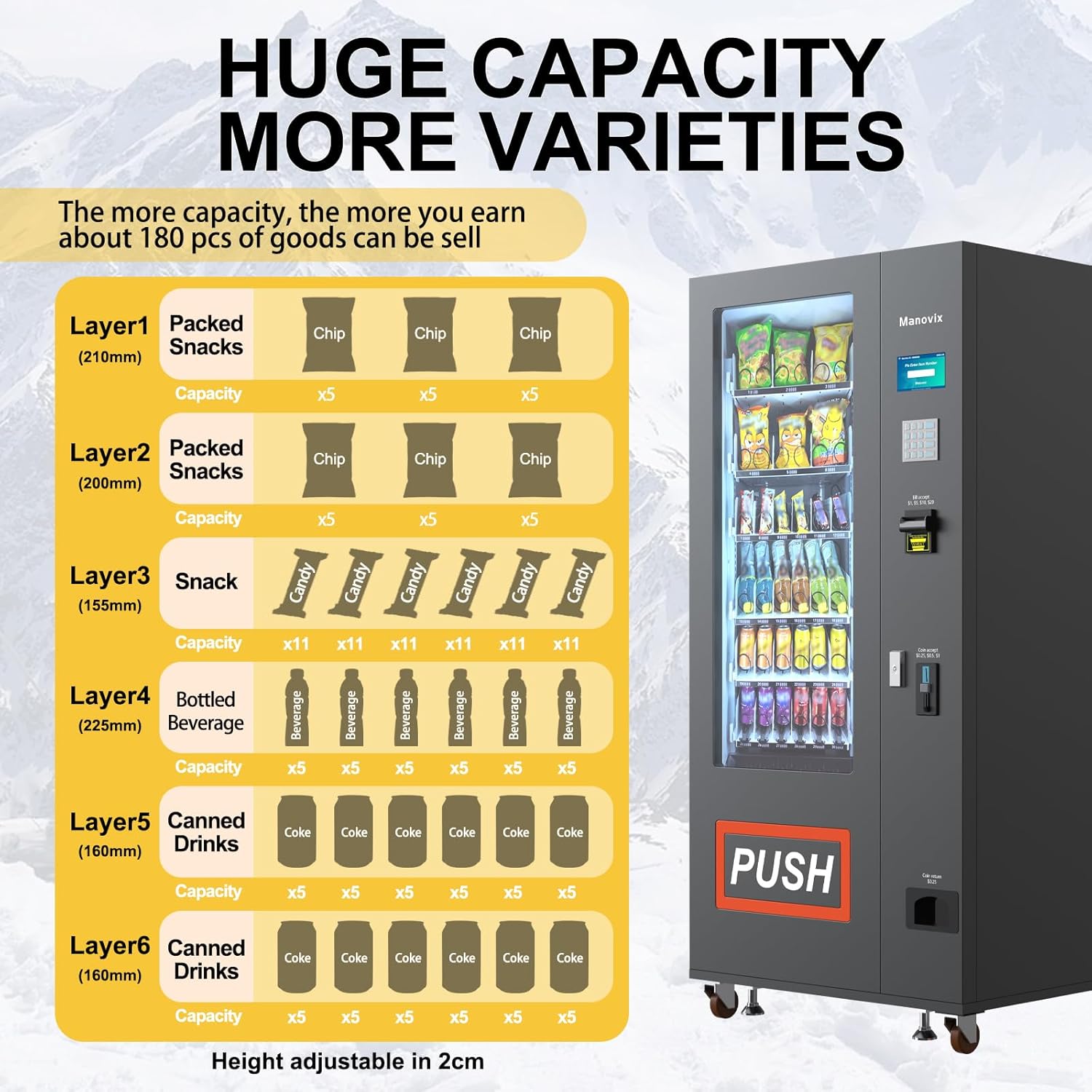 Commercial Refrigerated Snack & Drink Vending Machine