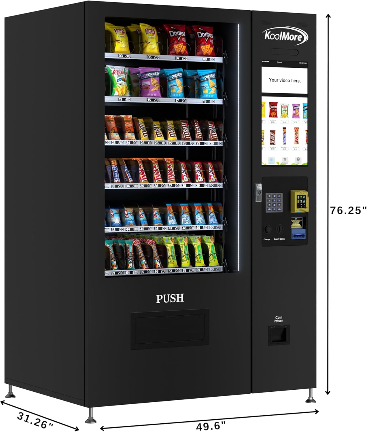 KoolMore 60-Slot Snack Vending Machine