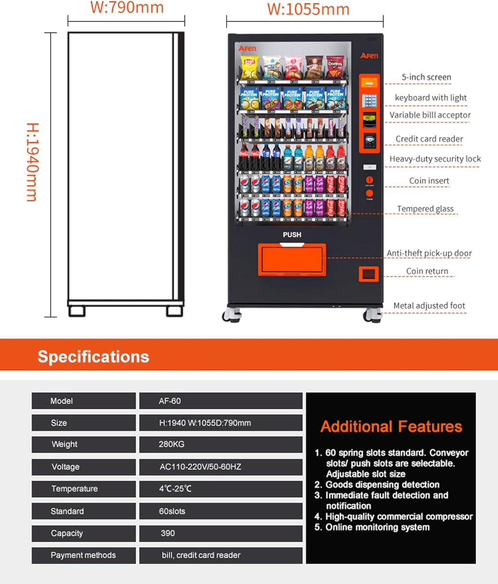 Combo Snack Drink Vending Machine