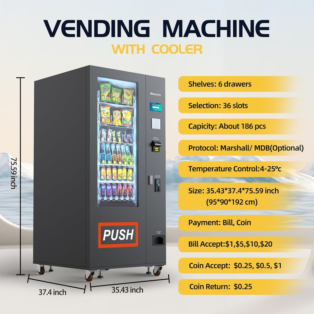 Commercial Refrigerated Snack & Drink Vending Machine
